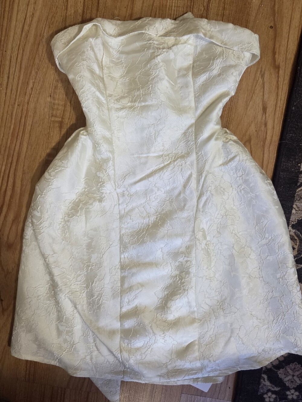 Women’s Ivory Floral Jacquard Slip Dress